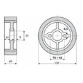 Rolka 120-40-35 V guma 50 ShA white