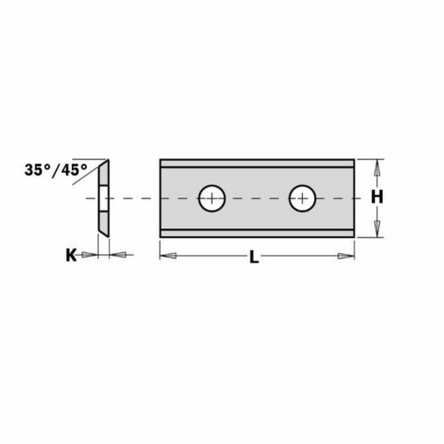 250122 Płytka HM  50,0x12,0x1,5mm U