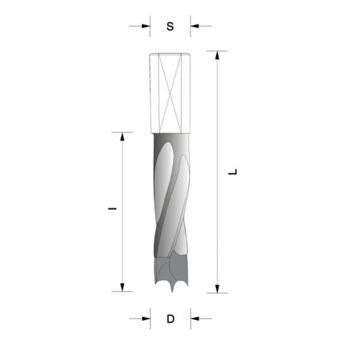 309.Wiertło NP HW D=9,8 I=43