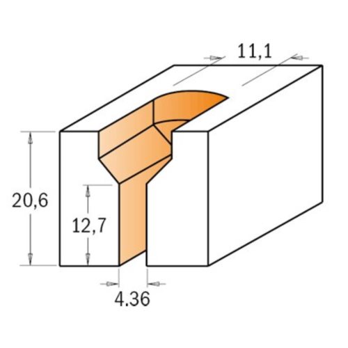 913.201.11 Frez HM D=11,1 d=4,36 I=26,6