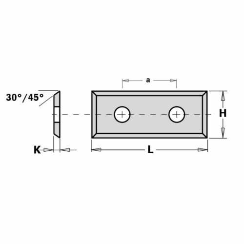 450124  Płytka HM  49,5x12,0x1,5mm S