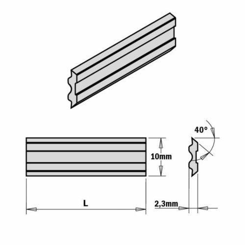 KS1.235.01 Nóż Tersa 235x10x2,3mm