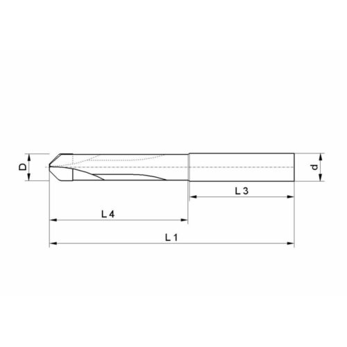 Wiertło DIA AERO 101 D=3,2 I=20 S=6 Z=2