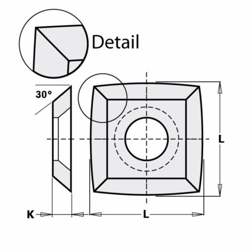 14224  Płytka HM 14,0x14,0x2,0mm