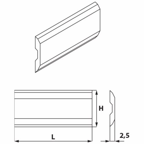 KS6.080.02 Nóż Sinus 80,0x16,0x2,5