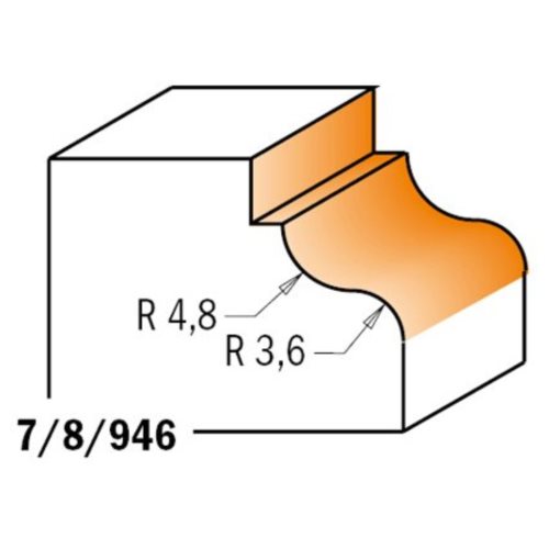 846.325.11 Frez HM R=4,8- 3,6  D=34,2