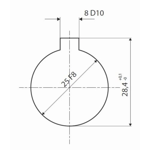 Rolka 83-90-25-8 (L=110) guma