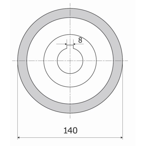 Rolka 140-15-30-8  PU 65-70 ShA