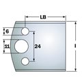 690.192 Para noży HSS 40x24x4 mm