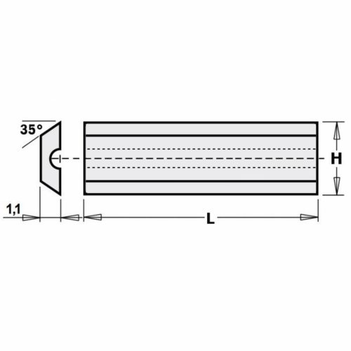 420552  Płytka HM 20,0x5,5x1,1mm