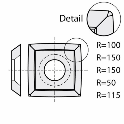 115204  Płytka HM - 15,0x15,0x2,5mm