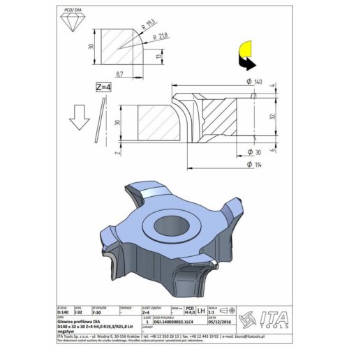 DGI.Frez D=140 F=30 I=32 Z=4 H4,0