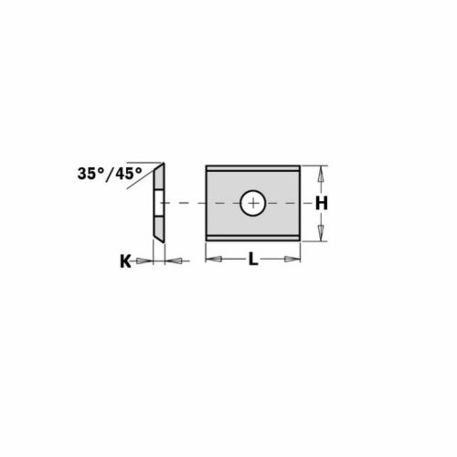225122 Płytka HM 25,0x12,0x1,5  K