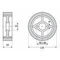 Rolka 128-60-35 V guma 50 ShA white