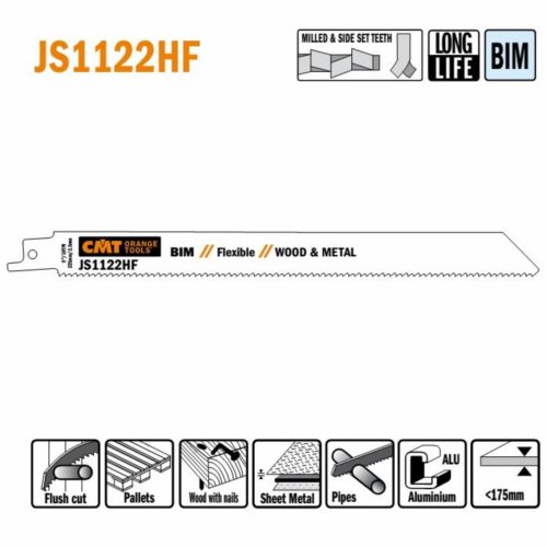 JS1122HF-20 Piła szablasta L = 225