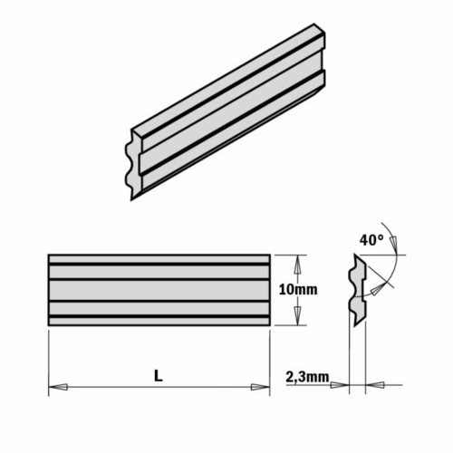 KS1.310.01 Nóż Tersa 310x10x2,3mm