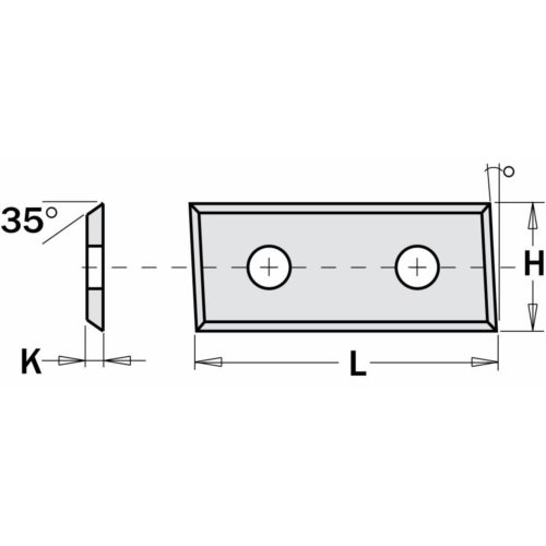 283127 Płytka HM- 28,3x12x1,5 mm