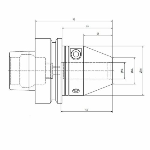 Uchwyt HSK63F HYDRO Compact ETP D=16