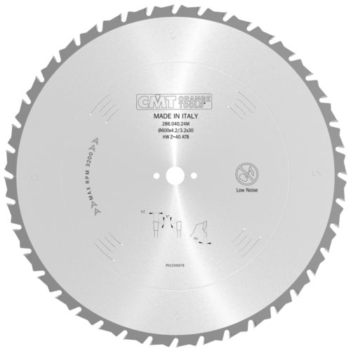 286.040.24M Piła HM D=600 F=30 Z=40
