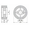 Rolka 120-45-35 V guma 50 ShA white