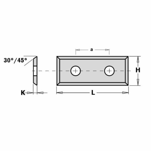 4094  Płytka HM - 39,5x9,0x1,5mm