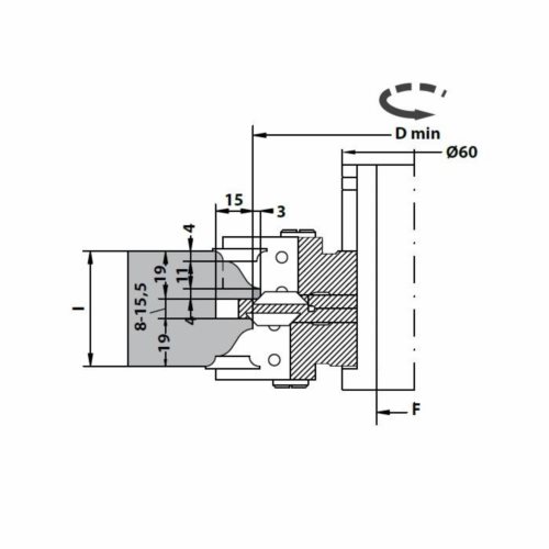 G67.Głowica D=130 F=40+2 I=46 TYP:B