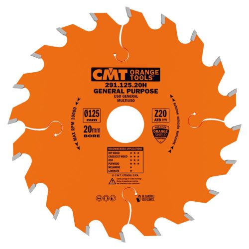 291.125.20H Piła HM D=125 F=20 Z=20