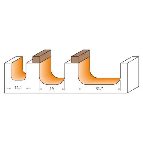 951.002.11 Frez HM D=19  I=16  R=6,4