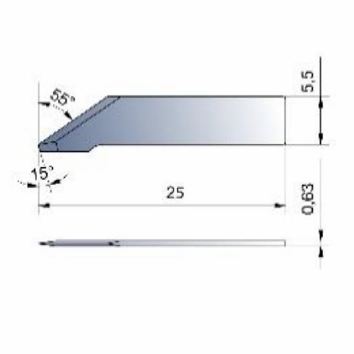 Nóż płaski  ITA42S-B / Bullmer TB42 /   