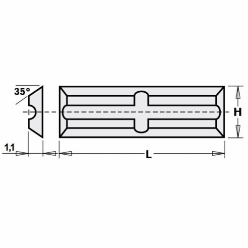 240554   Płytka HM  40,0x5,5x1,1mm