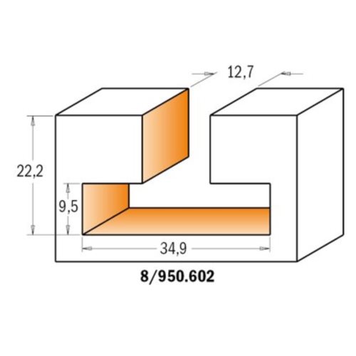 850.602.11 Frez HM D=34,9 d=12,7  I=22,2