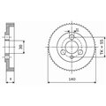 Rolka stalowa D=140 F=30 I=50 chrom Prof