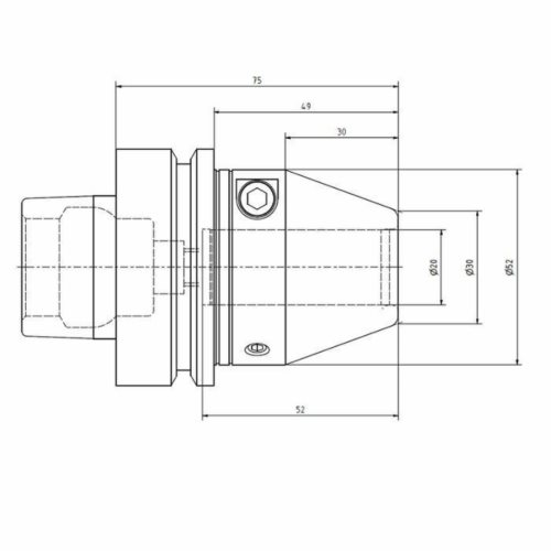 Uchwyt HSK63F HYDRO Compact ETP D=20