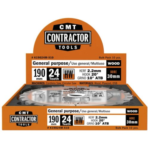 K19024M-X10  Piła D=190 K=2,2/1,4 F=30