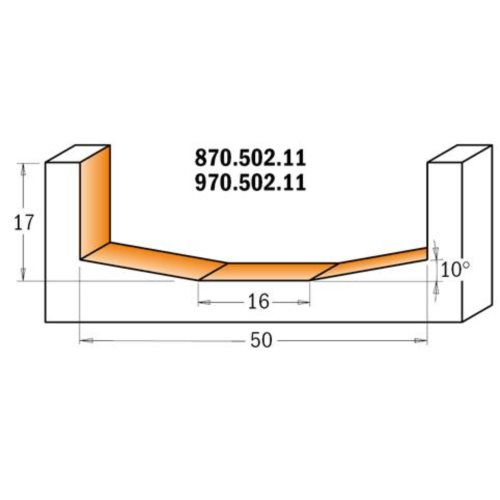 870.502.11 Frez HM A=10 D=50 d=16 I=17