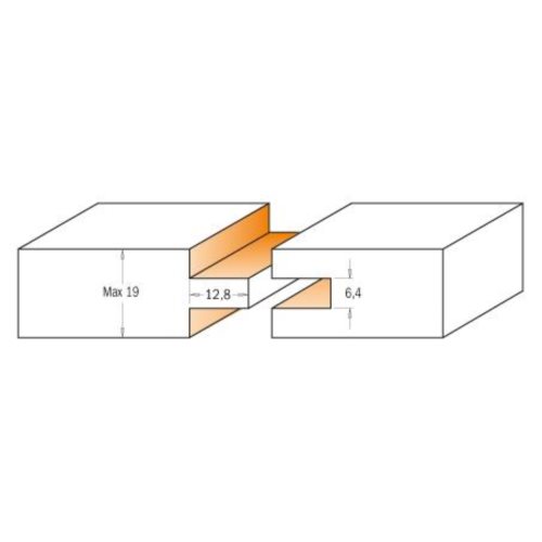 800.626.11 Frez HM D=47,6  l=19  H=12,8