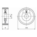 Rolka 140-20-35-10 Z chrom Prof A, Skos