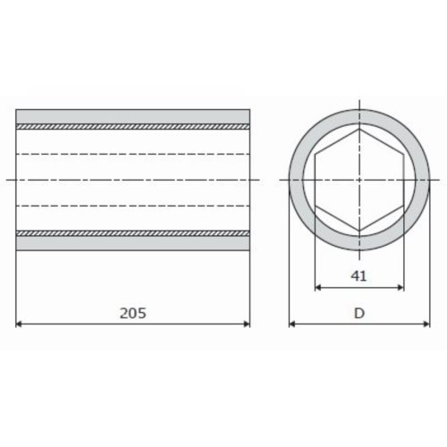 Walec 85-205  70 ShA black