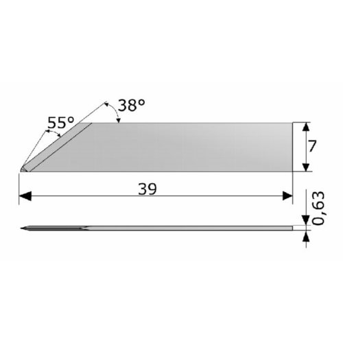 Nóż płaski ITA138068 / Esko BLD-SF238 / 