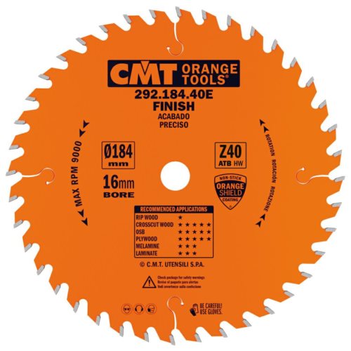 292.184.40E Piła HM 184x16x2,6/1,6 Z=40