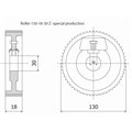 Rolka 130-18-30-10 Z chrom Prof D, Skos