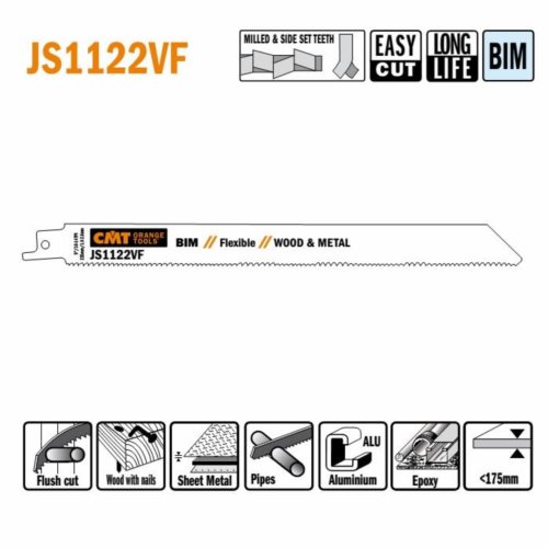 JS1122VF-5 Piła szablasta L = 225