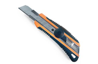 Noże z ostrzem łamanym z ręczną blokadą