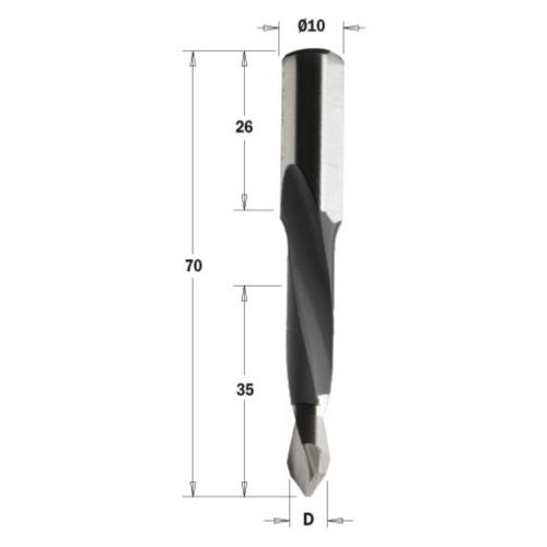 314.050.41 Wiertło P HW D=5 I=35 L=70