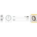 Rolka gumowa D=95 F=35 I=12 klin 10 mm  