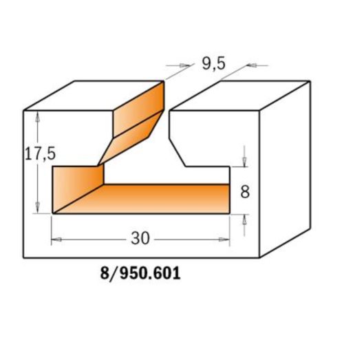 850.601.11 Frez HM D=30  d=9,5  I=17,5