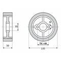 Rolka 135-50-35 V guma 50 ShA white