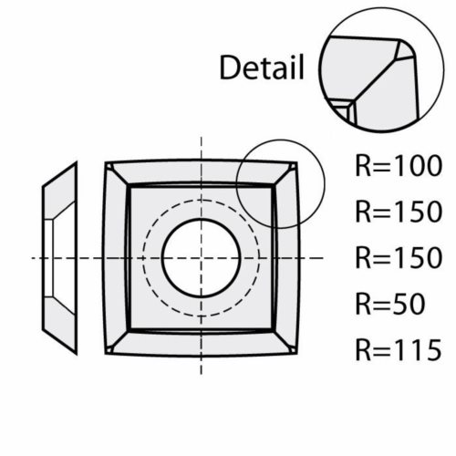 146255  Płytka HM  14,6x14,6x2,5mm