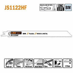 JS1122HF-20 Piła szablasta L = 225