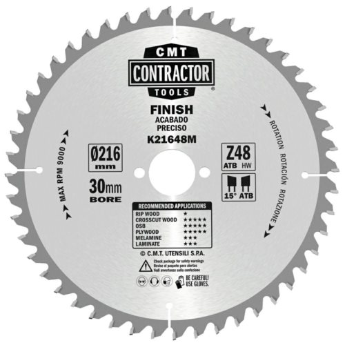 K21648M-X10  Piła D=216 K=2,4/1,6 F=30